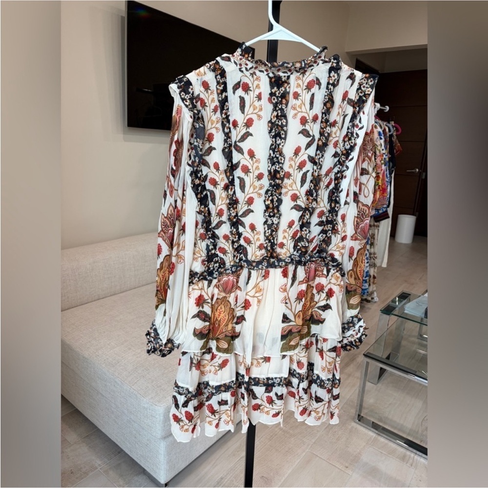 Farm Rio: Cream Berry Garden Mini Dress - Picture 10 of 13